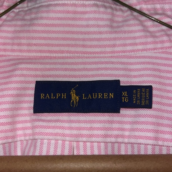 Polo pink striped button up - Picture 3 of 3